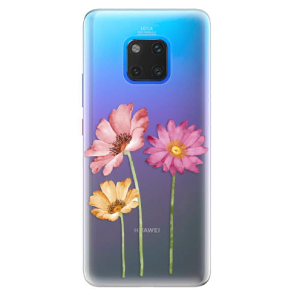 Silikónové puzdro iSaprio - Three Flowers - Huawei Mate 20 Pro