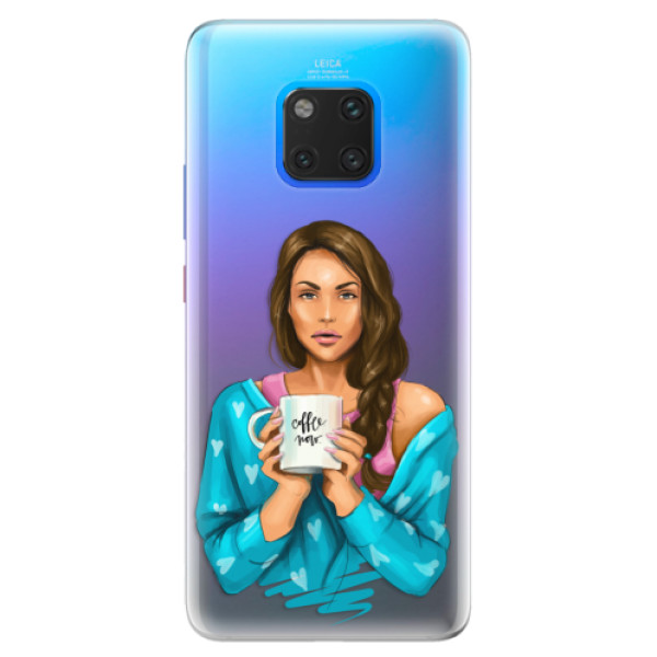 Silikónové puzdro iSaprio - Coffe Now - Brunette - Huawei Mate 20 Pro