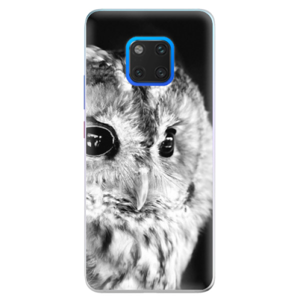 Silikónové puzdro iSaprio - BW Owl - Huawei Mate 20 Pro