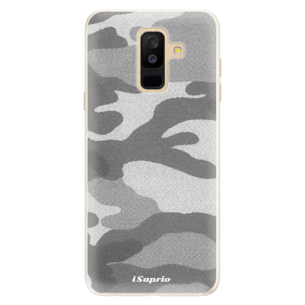 Silikónové puzdro iSaprio - Gray Camuflage 02 - Samsung Galaxy A6+