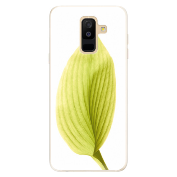 Silikónové puzdro iSaprio - Green Leaf - Samsung Galaxy A6+