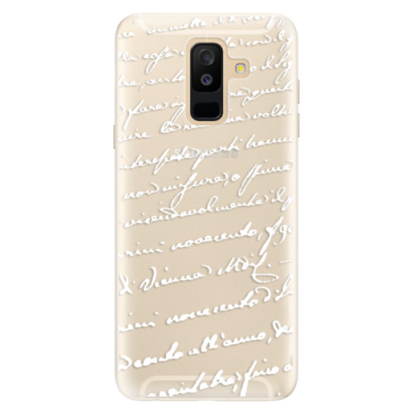 Silikónové puzdro iSaprio - Handwriting 01 - white - Samsung Galaxy A6+