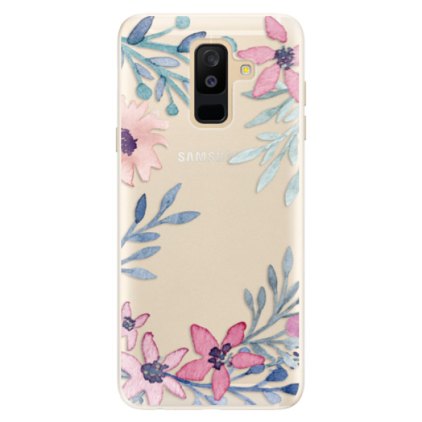 Silikónové puzdro iSaprio - Leaves and Flowers - Samsung Galaxy A6+