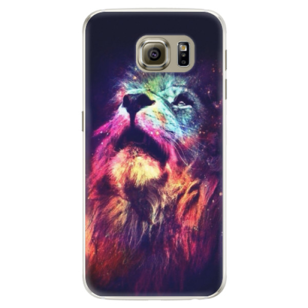 Silikónové puzdro iSaprio - Lion in Colors - Samsung Galaxy S6