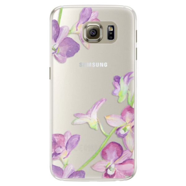 Silikónové puzdro iSaprio - Purple Orchid - Samsung Galaxy S6 Edge