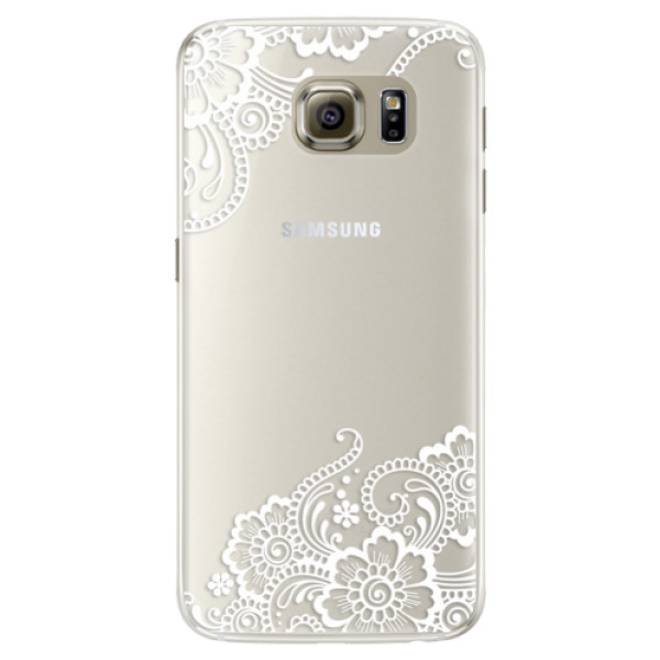 Silikónové puzdro iSaprio - White Lace 02 - Samsung Galaxy S6 Edge
