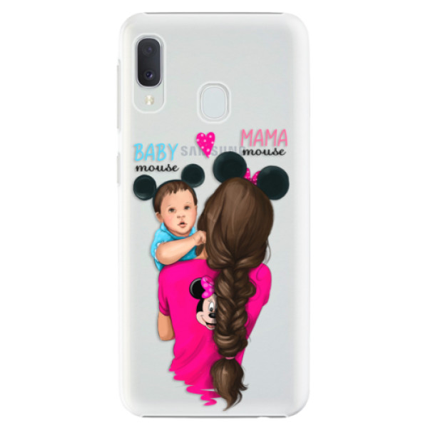 Plastové puzdro iSaprio - Mama Mouse Brunette and Boy - Samsung Galaxy A20e