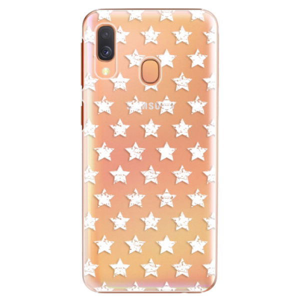 Plastové puzdro iSaprio - Stars Pattern - white - Samsung Galaxy A40