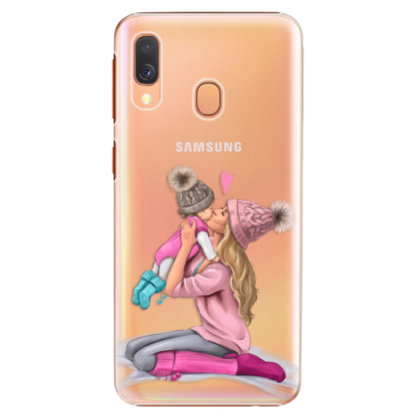 Plastové puzdro iSaprio - Kissing Mom - Blond and Girl - Samsung Galaxy A40