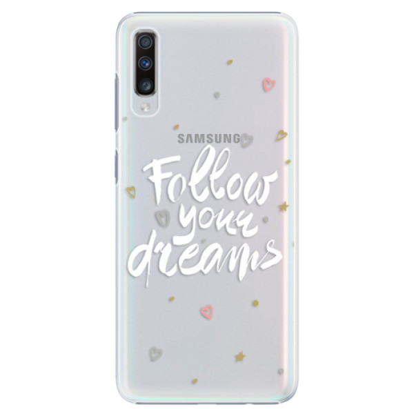 Plastové puzdro iSaprio - Follow Your Dreams - white - Samsung Galaxy A70