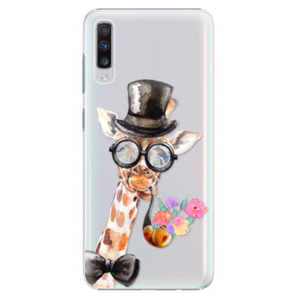 Plastové puzdro iSaprio - Sir Giraffe - Samsung Galaxy A70
