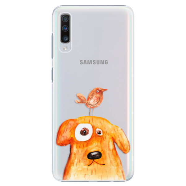 Plastové puzdro iSaprio - Dog And Bird - Samsung Galaxy A70