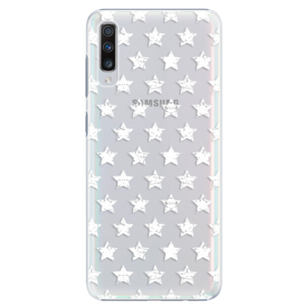 Plastové puzdro iSaprio - Stars Pattern - white - Samsung Galaxy A70