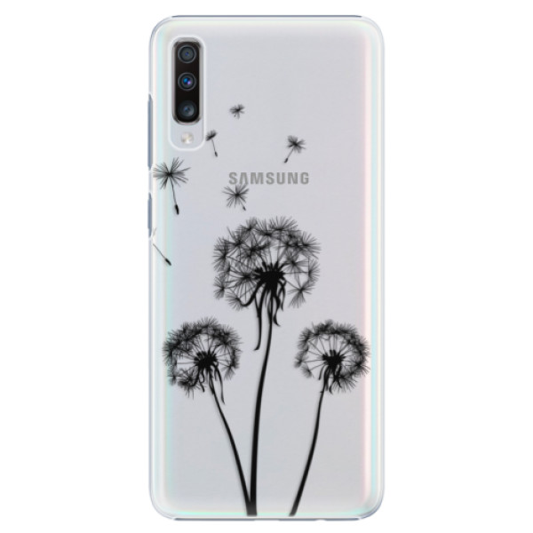 Plastové puzdro iSaprio - Three Dandelions - black - Samsung Galaxy A70