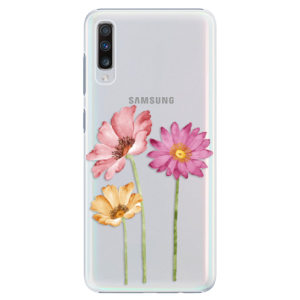 Plastové puzdro iSaprio - Three Flowers - Samsung Galaxy A70