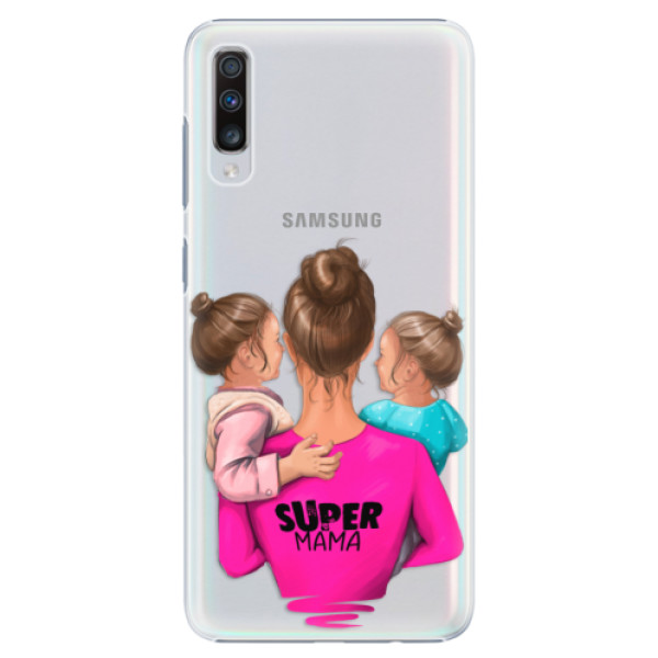 Plastové puzdro iSaprio - Super Mama - Two Girls - Samsung Galaxy A70