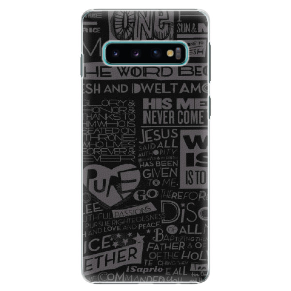 Plastové puzdro iSaprio - Text 01 - Samsung Galaxy S10