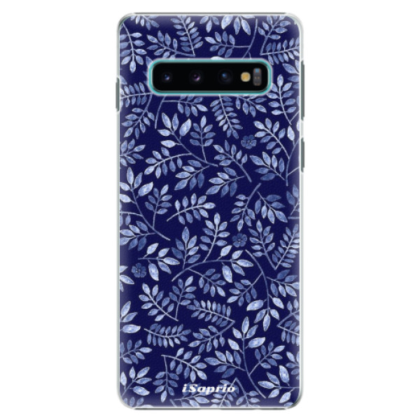 Plastové puzdro iSaprio - Blue Leaves 05 - Samsung Galaxy S10