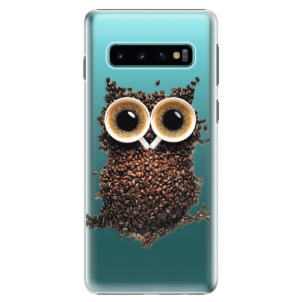 Plastové puzdro iSaprio - Owl And Coffee - Samsung Galaxy S10