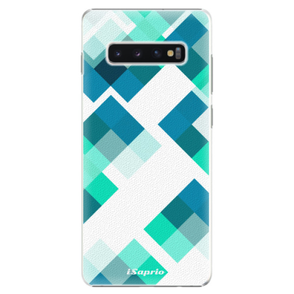 Plastové puzdro iSaprio - Abstract Squares 11 - Samsung Galaxy S10+