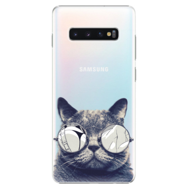Plastové puzdro iSaprio - Crazy Cat 01 - Samsung Galaxy S10+