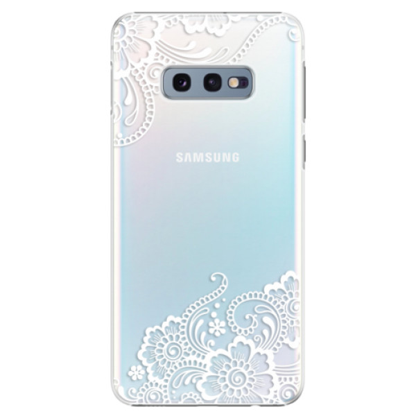 Plastové puzdro iSaprio - White Lace 02 - Samsung Galaxy S10e