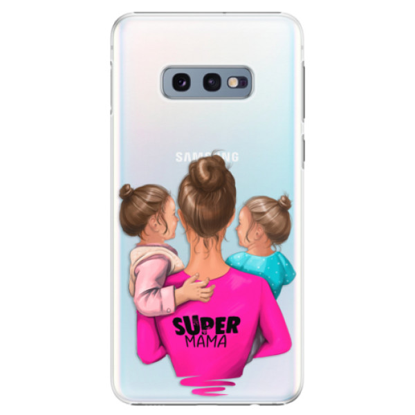 Plastové puzdro iSaprio - Super Mama - Two Girls - Samsung Galaxy S10e