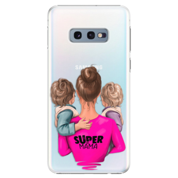 Plastové puzdro iSaprio - Super Mama - Two Boys - Samsung Galaxy S10e