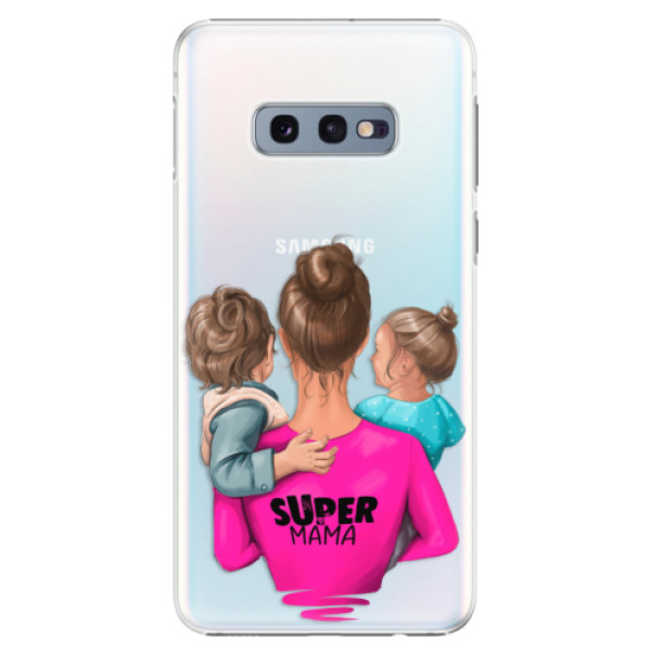 Plastové puzdro iSaprio - Super Mama - Boy and Girl - Samsung Galaxy S10e