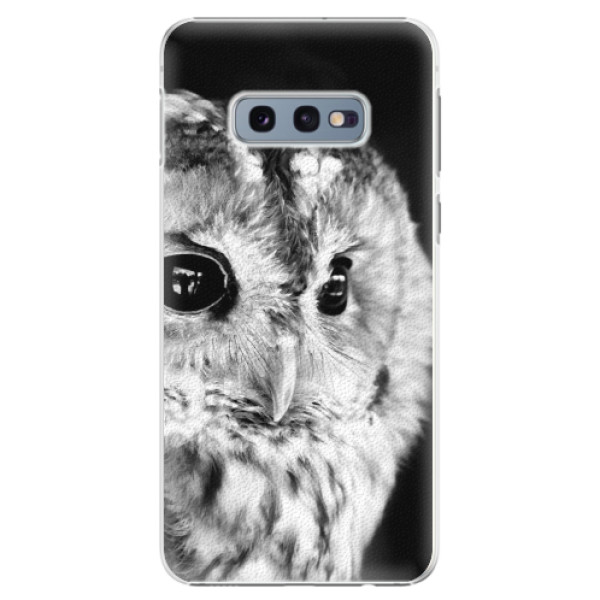 Plastové puzdro iSaprio - BW Owl - Samsung Galaxy S10e