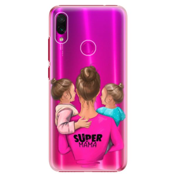 Plastové puzdro iSaprio - Super Mama - Two Girls - Xiaomi Redmi Note 7