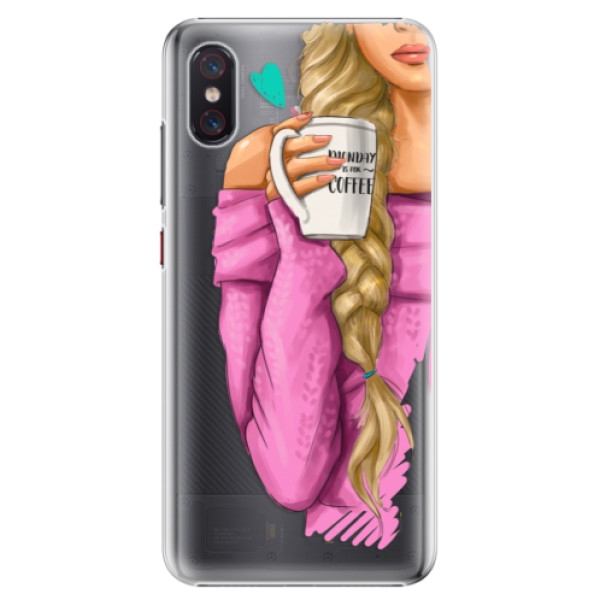 Plastové puzdro iSaprio - My Coffe and Blond Girl - Xiaomi Mi 8 Pro