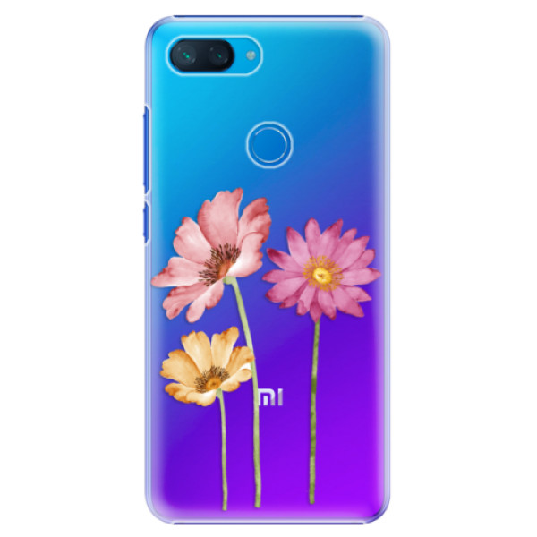 Plastové puzdro iSaprio - Three Flowers - Xiaomi Mi 8 Lite
