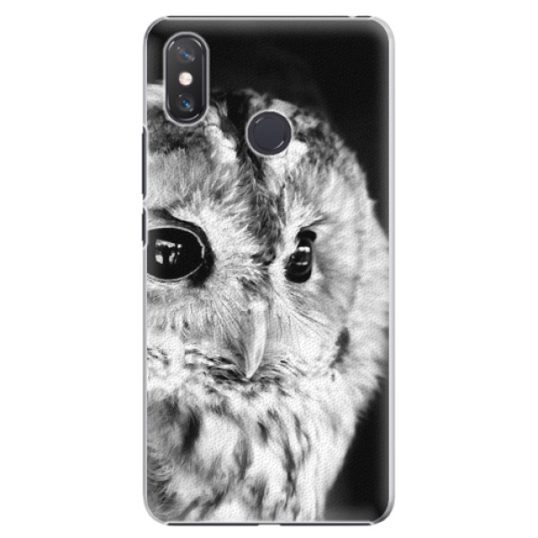 Plastové puzdro iSaprio - BW Owl - Xiaomi Mi Max 3