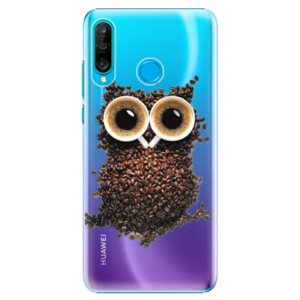 Plastové puzdro iSaprio - Owl And Coffee - Huawei P30 Lite
