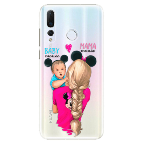 Plastové puzdro iSaprio - Mama Mouse Blonde and Boy - Huawei Nova 4