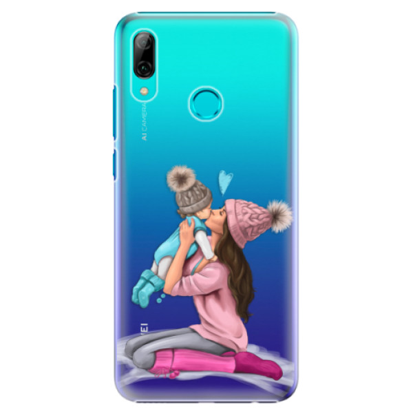 Plastové puzdro iSaprio - Kissing Mom - Brunette and Boy - Huawei P Smart 2019