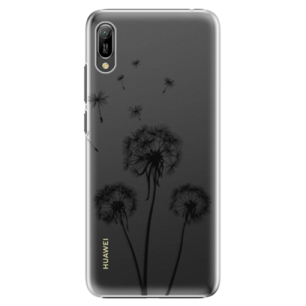 Plastové puzdro iSaprio - Three Dandelions - black - Huawei Y6 2019