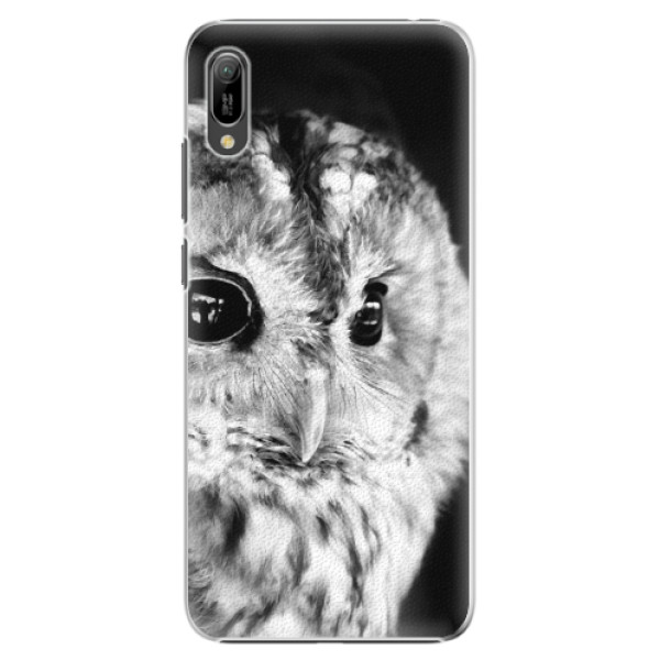 Plastové puzdro iSaprio - BW Owl - Huawei Y6 2019