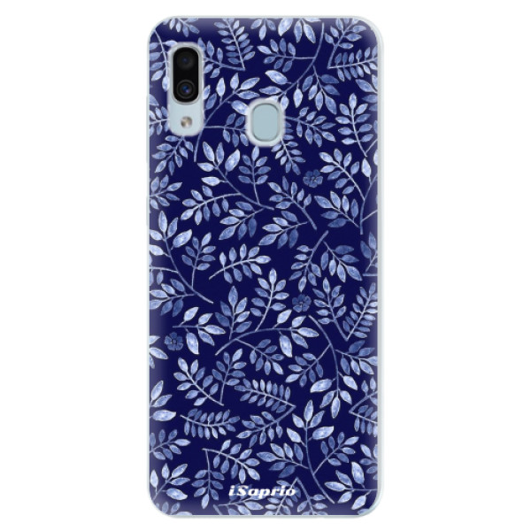 Silikónové puzdro iSaprio - Blue Leaves 05 - Samsung Galaxy A30
