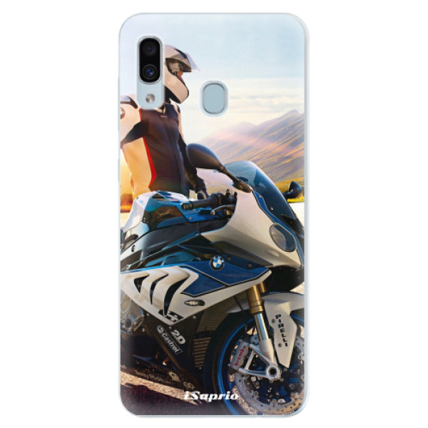 Silikónové puzdro iSaprio - Motorcycle 10 - Samsung Galaxy A30