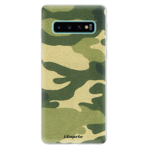 Odolné silikónové puzdro iSaprio - Green Camuflage 01 - Samsung Galaxy S10