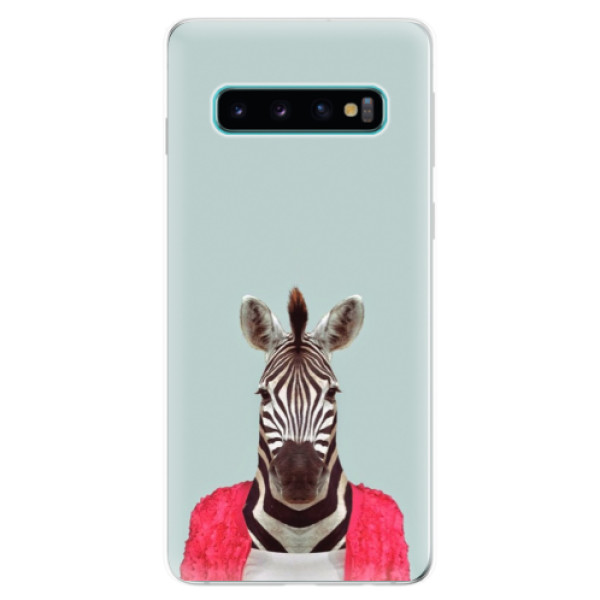 Odolné silikonové pouzdro iSaprio - Zebra 01 - Samsung Galaxy S10
