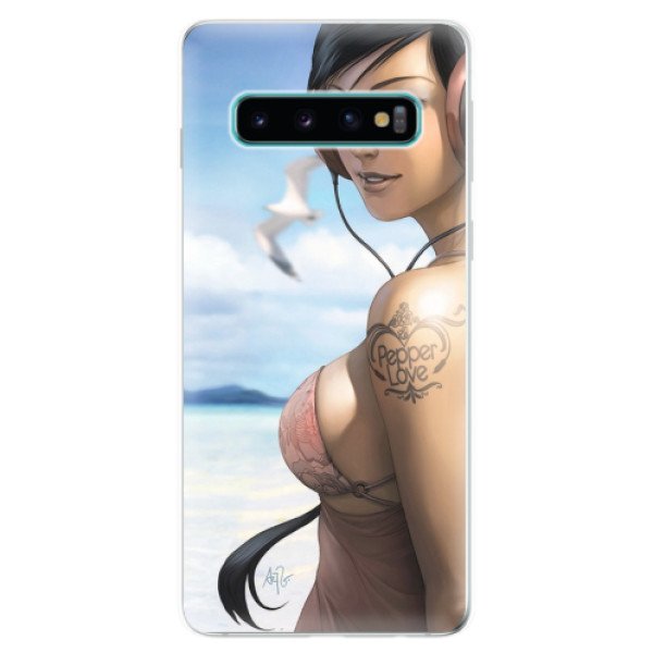 Odolné silikónové puzdro iSaprio - Girl 02 - Samsung Galaxy S10