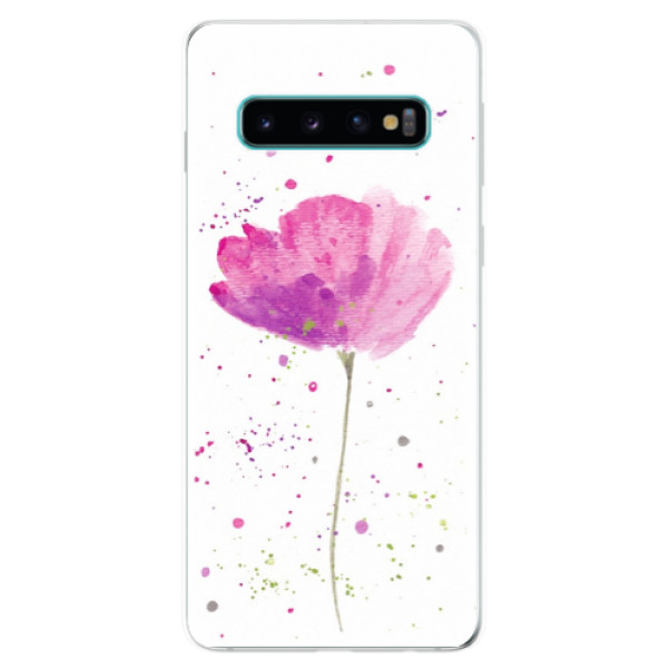 Odolné silikónové puzdro iSaprio - Poppies - Samsung Galaxy S10