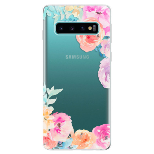 Odolné silikónové puzdro iSaprio - Flower Brush - Samsung Galaxy S10
