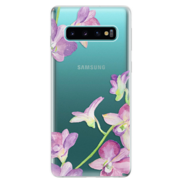 Odolné silikónové puzdro iSaprio - Purple Orchid - Samsung Galaxy S10