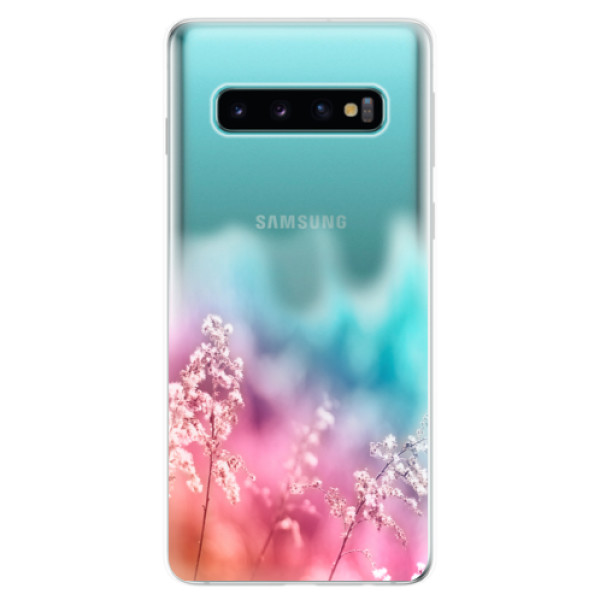 Odolné silikónové puzdro iSaprio - Rainbow Grass - Samsung Galaxy S10