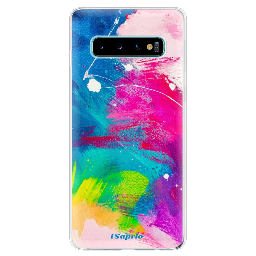 Odolné silikónové puzdro iSaprio - Abstract Paint 03 - Samsung Galaxy S10