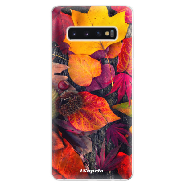 Odolné silikónové puzdro iSaprio - Autumn Leaves 03 - Samsung Galaxy S10+